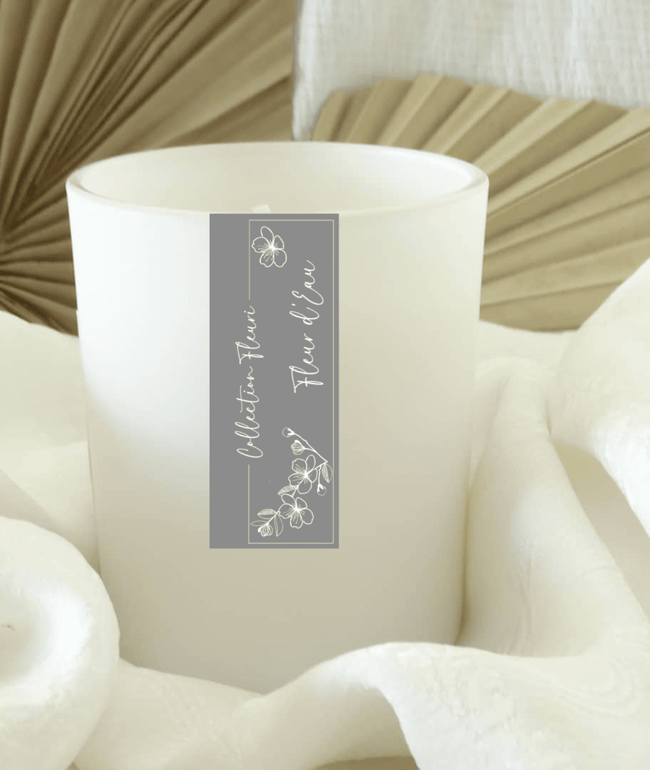 Bougie fleurie fleur d'eau