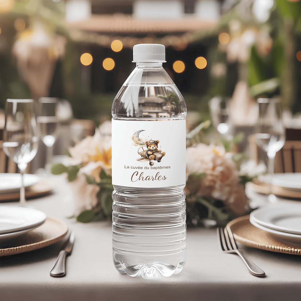 Etiquette bouteille d'eau