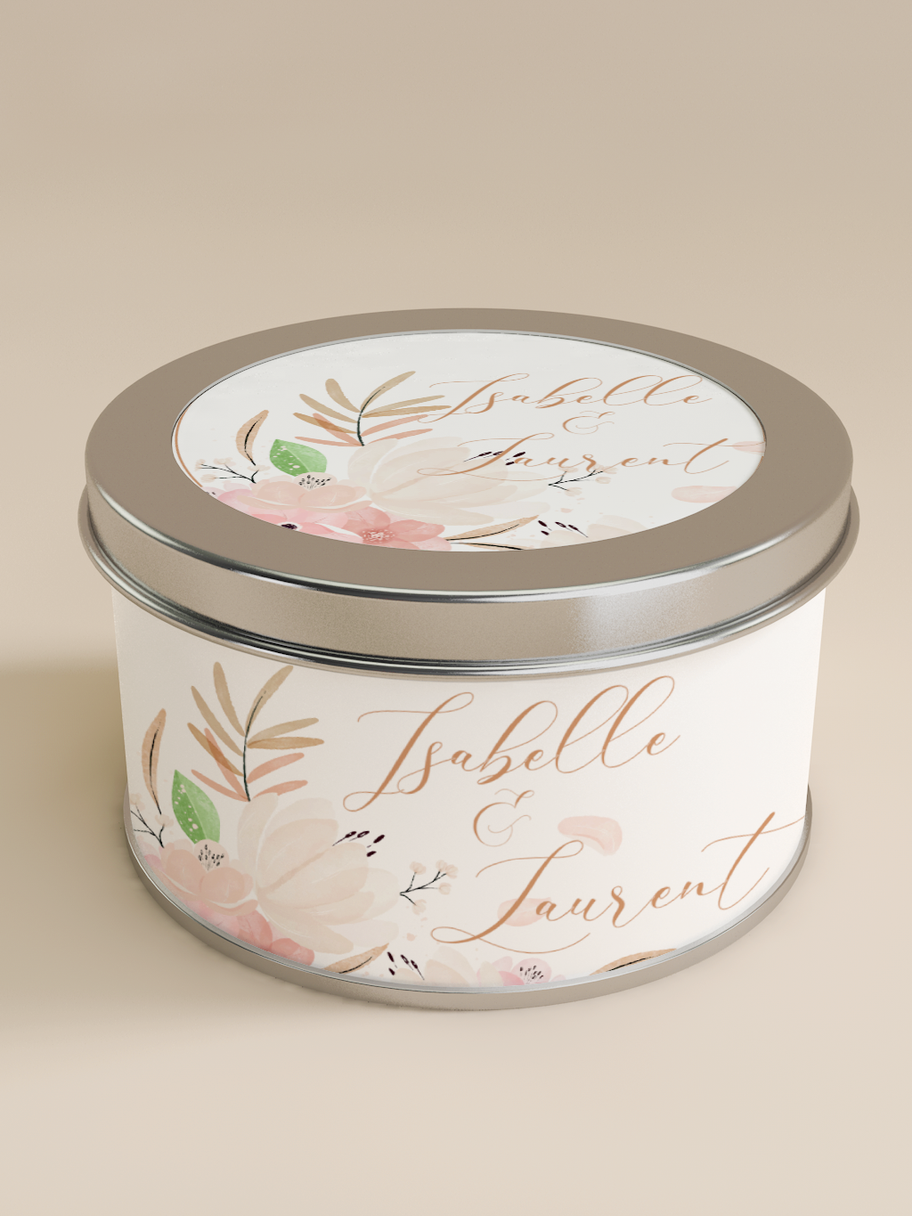 Bougie mariage personnalisable