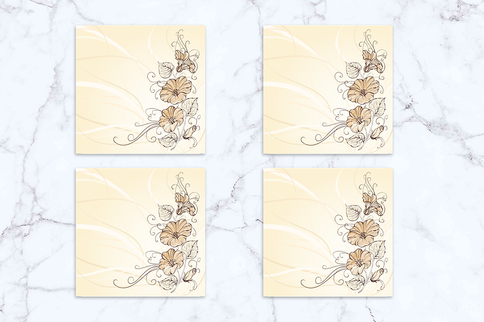 Dessous de verre fleurs jaunes fête des mères