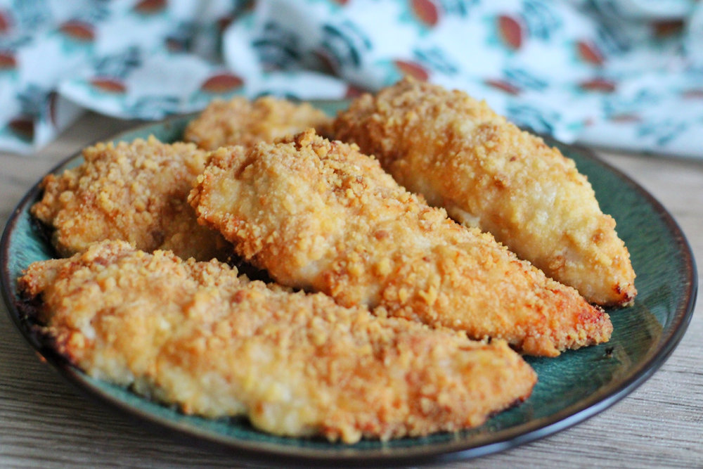 Yogurt Parmesan Baked Chicken Strips
