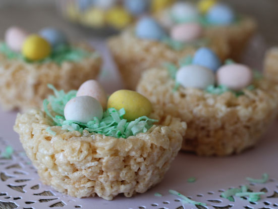 Rice Crispy Nests and Easter Baskets