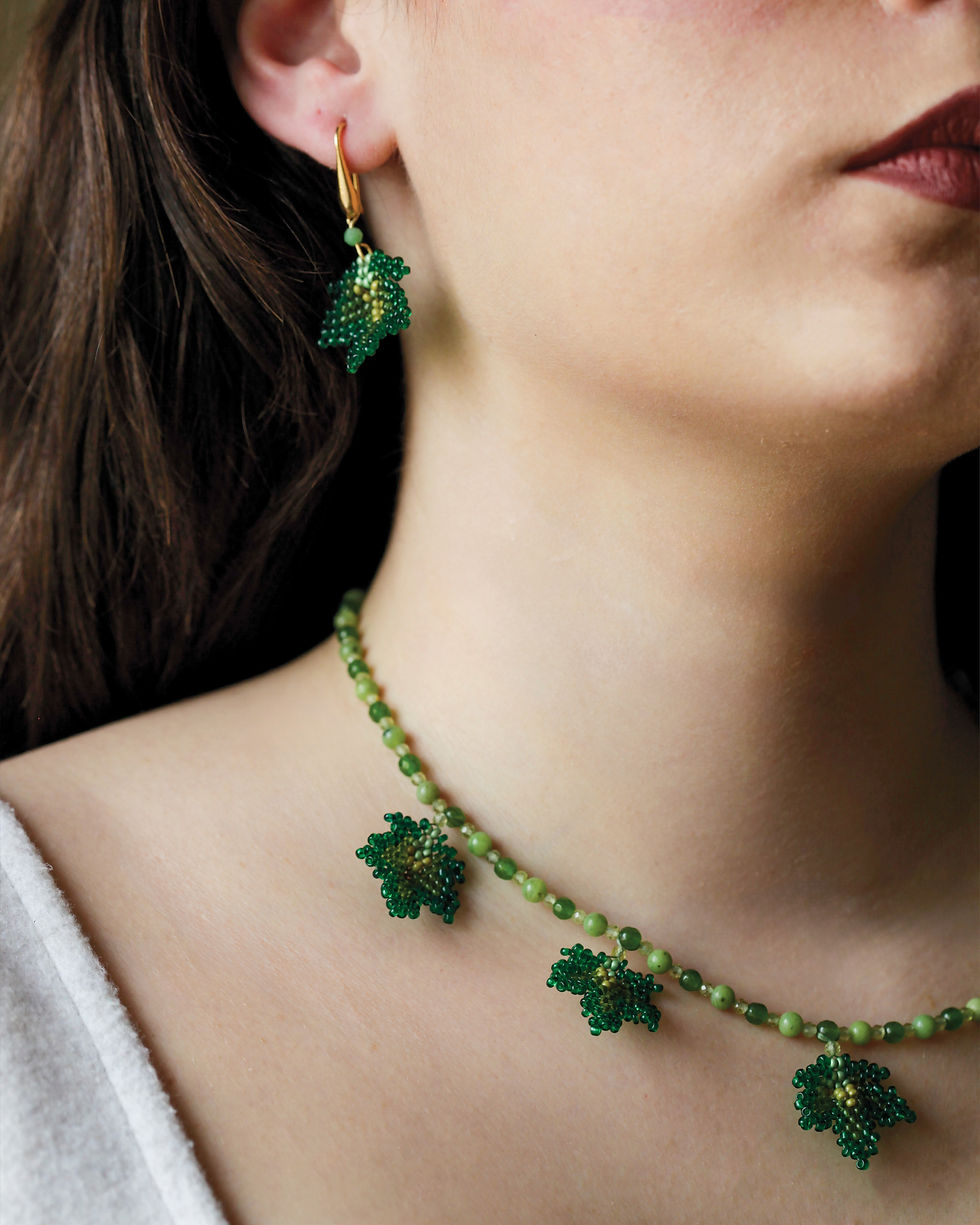 Thumbnail: Green Leaf Necklace