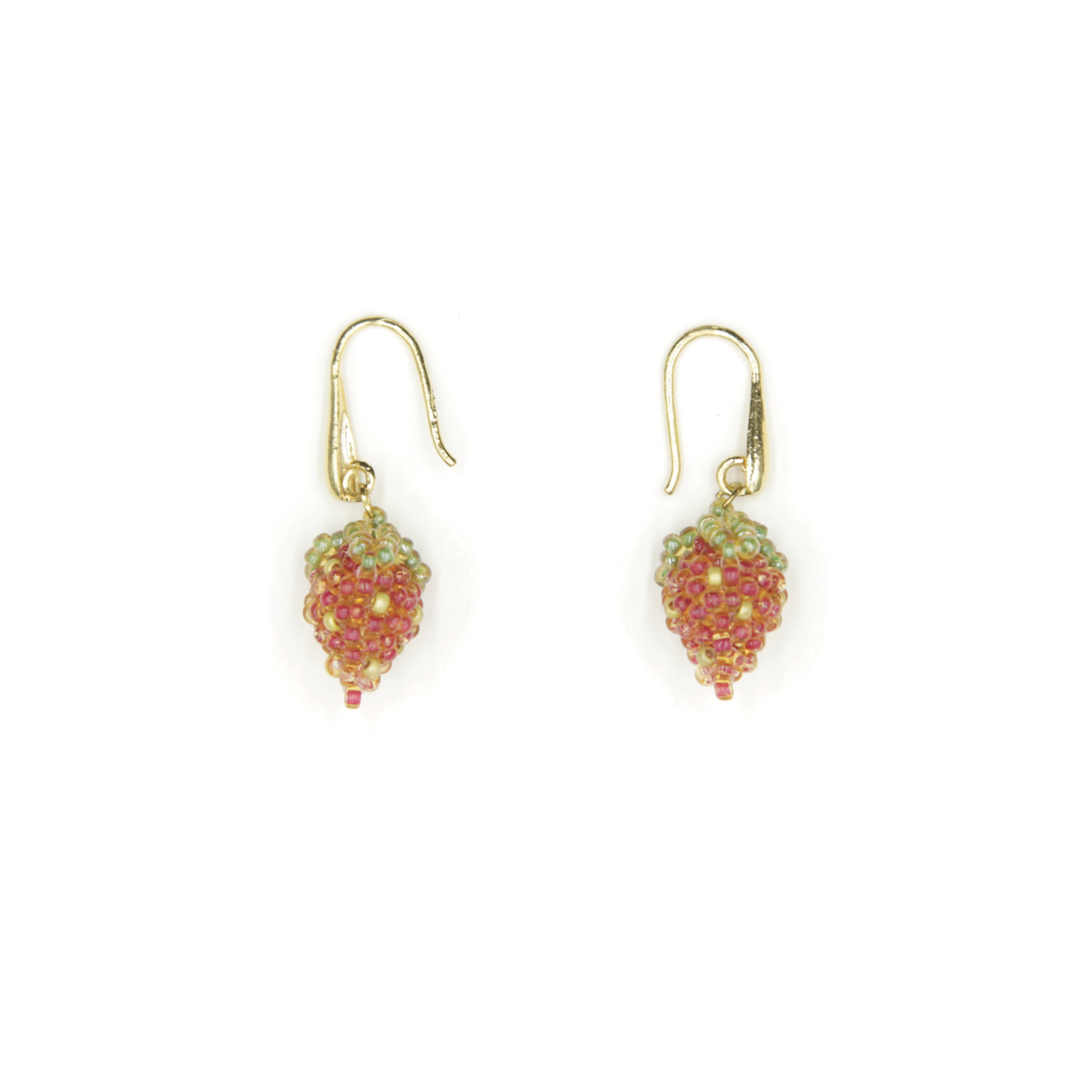 Mini Strawberry Earrings | Jelly Red