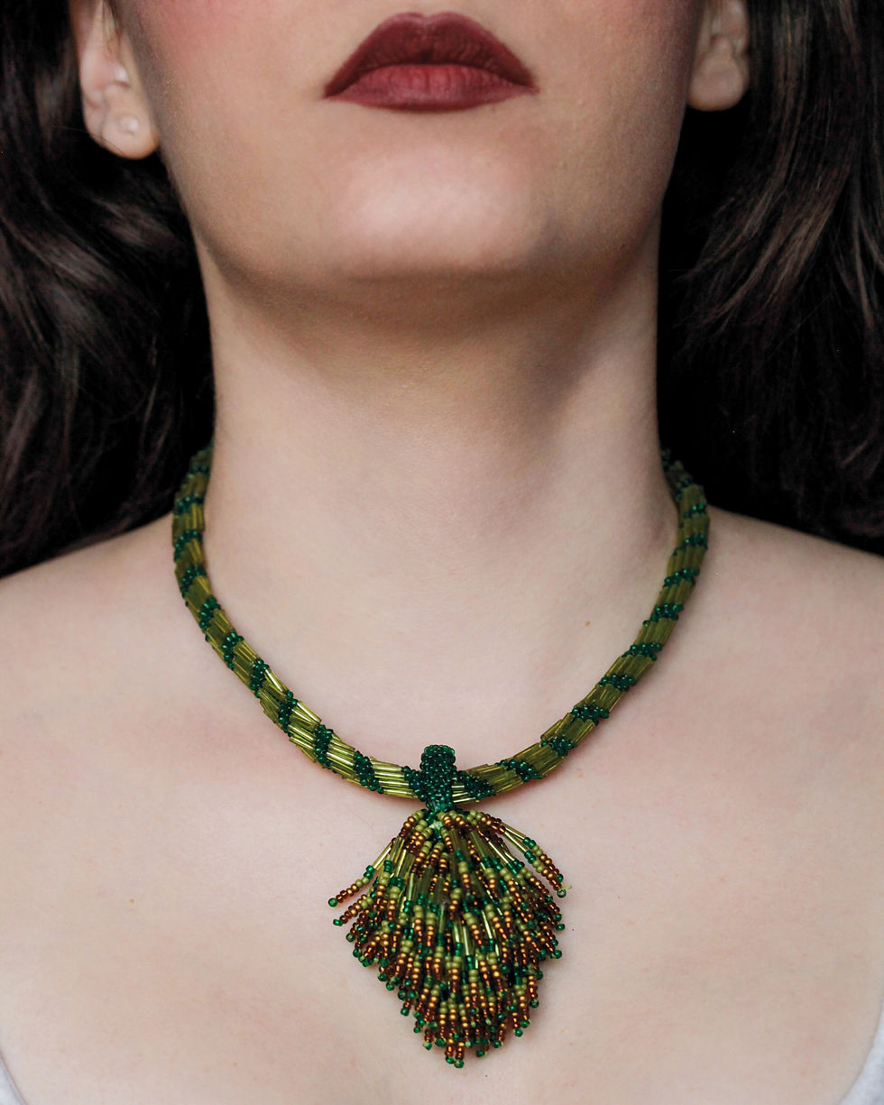 Thumbnail: Pistachio Emerald Firework Necklace