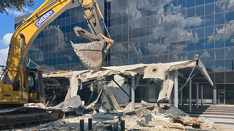 Demolishing the Drive-Thru Lane Canopies