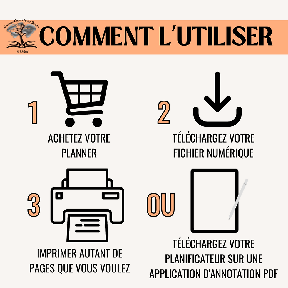 Thumbnail: Planificateur d'étude de langue imprimable en version numérique.