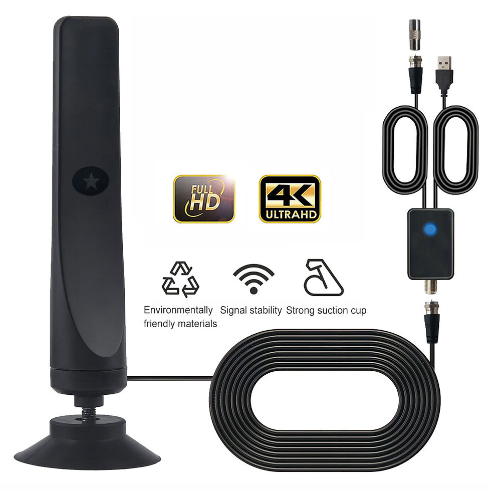 Thumbnail: TV Digital Antenna Support 4K 1080P Portable Antenna 50 Miles Range Suction Cup 