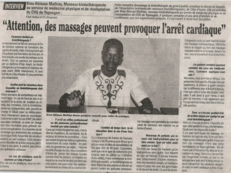 "Attention, des massages peuvent provoquer l'arrêt cardiaque"