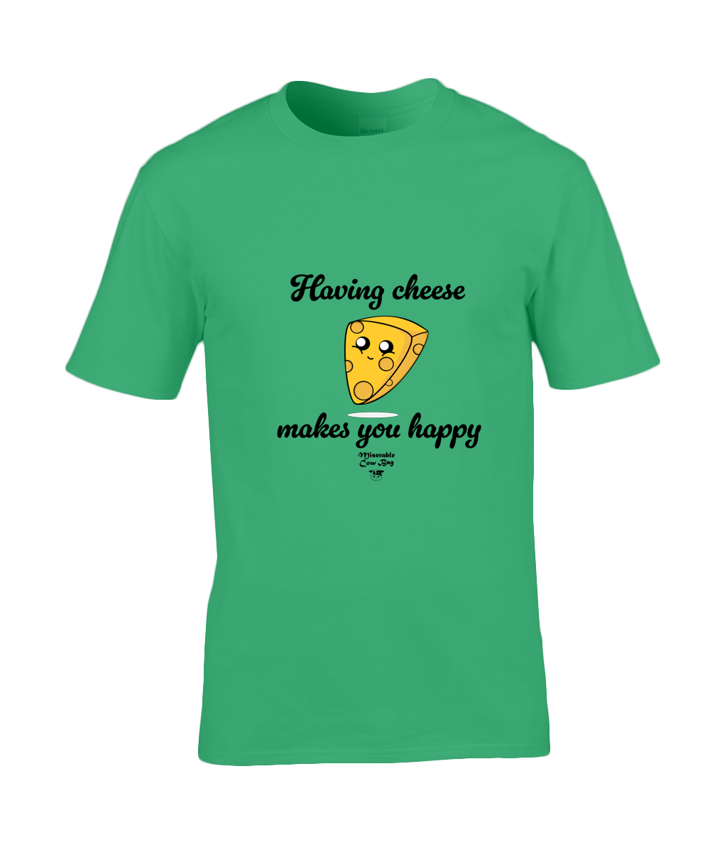 Gildan Premium Cotton T‑Shirt Having cheese happy 01