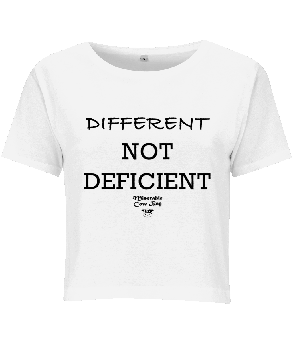 Women's Cropped Tee MCB M/H Different Not Deficient