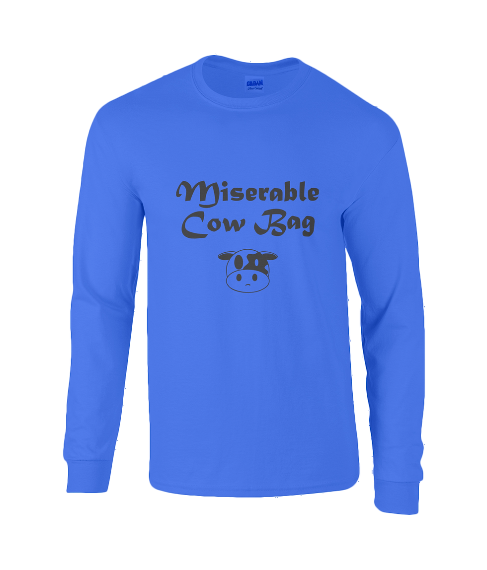 Thumbnail: Gildan Ultra Cotton® Long Sleeve T-Shirt Miserable Cow Bag Company Name