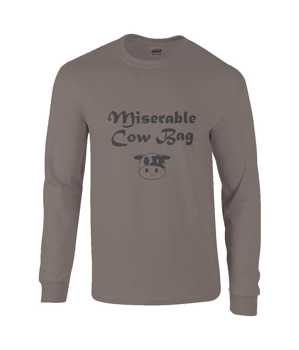 Thumbnail: Gildan Ultra Cotton® Long Sleeve T-Shirt Miserable Cow Bag Company Name