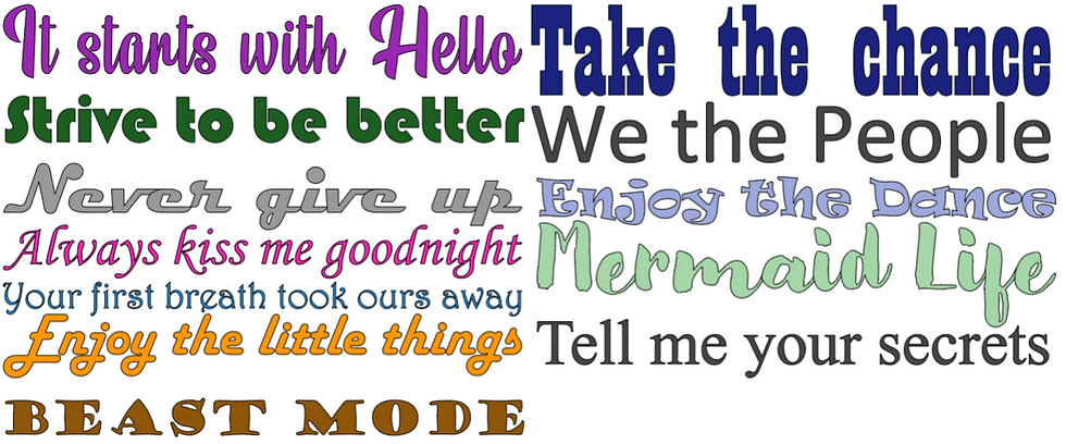 Thumbnail: Iron-On Vinyl Phrase (Single Color)