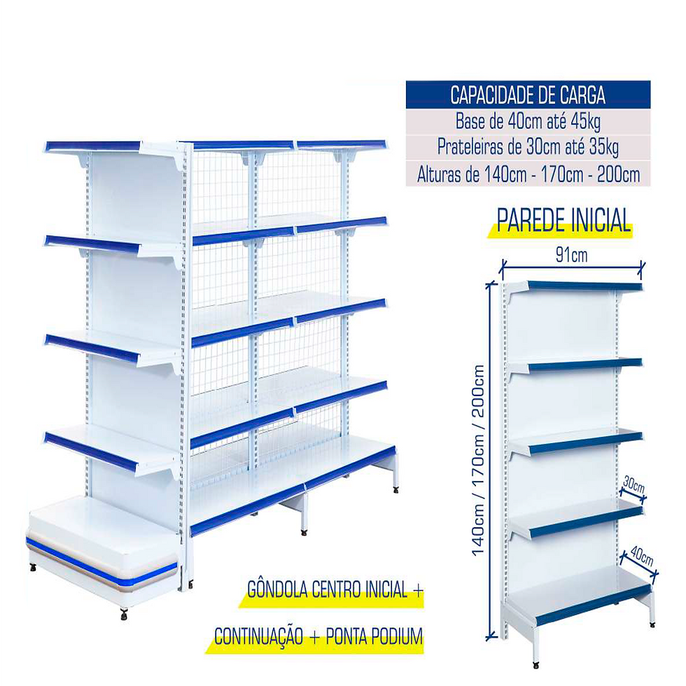 Gôndola Centro Inicial Ponta Podium