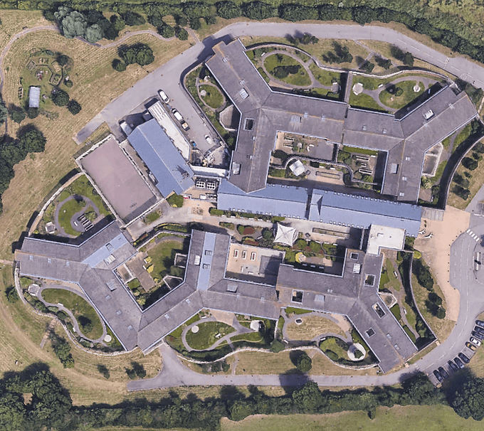NHS low secure Hospital aerial view
