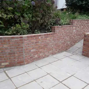 Brick and block work for garden wall