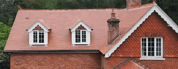 Roofing for traditional red brick house