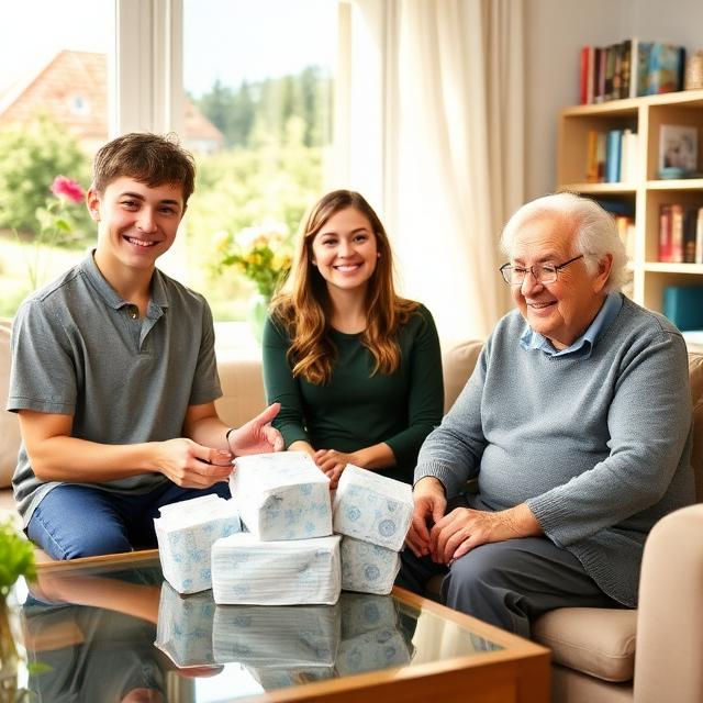 Verkauf von Hygieneartikeln und Unterstützung für Jugendliche