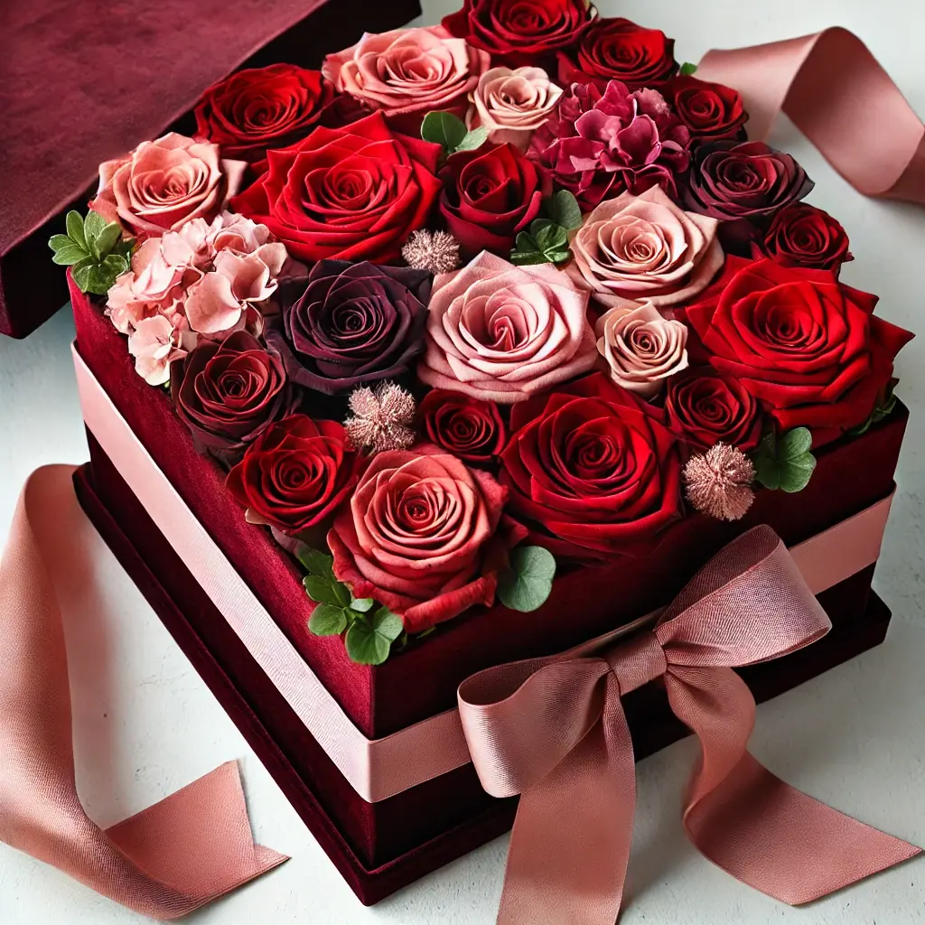 "Luxe Valentine Surprise" Premium Floral Box