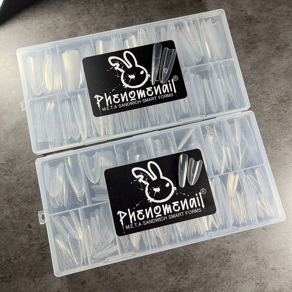 Thumbnail: Phenomenail® M.E.T.A. Sandwich Oval and Stiletto Dual Form Box of 240 Pieces in 15 Sizes in Each Box