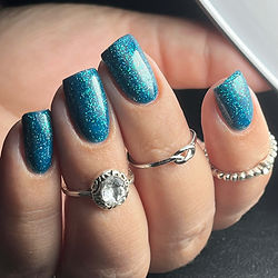 Short Turquoise Nails Nails Demo from Gel Polish Nail Technician Course
