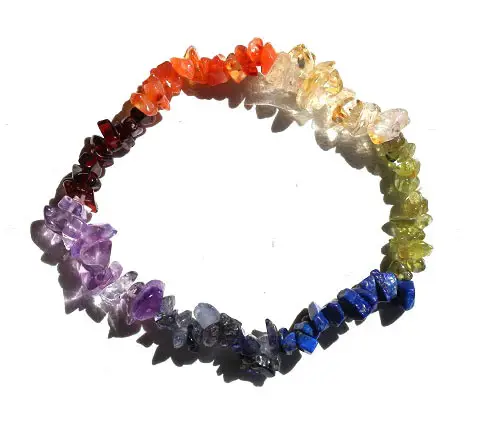 Seven Chakra Chip Bracelet