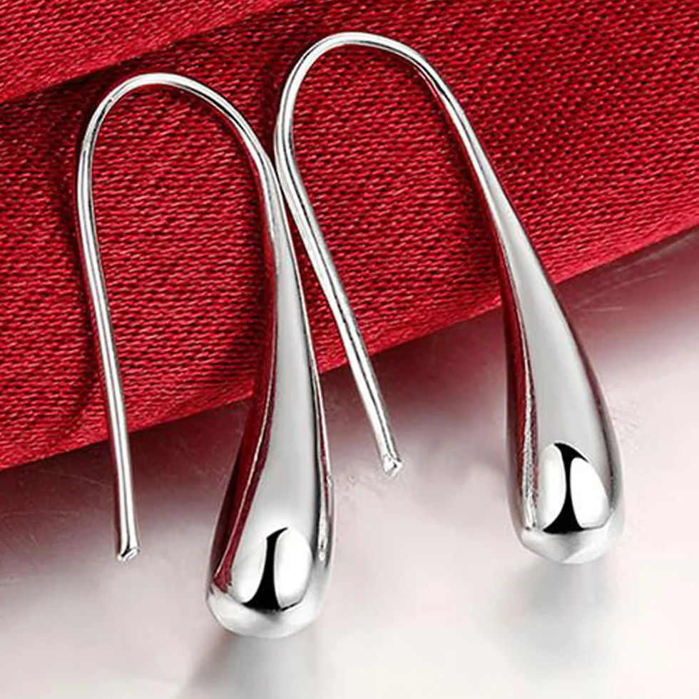 Thumbnail: Silver Drop Earrings – 925 Silver