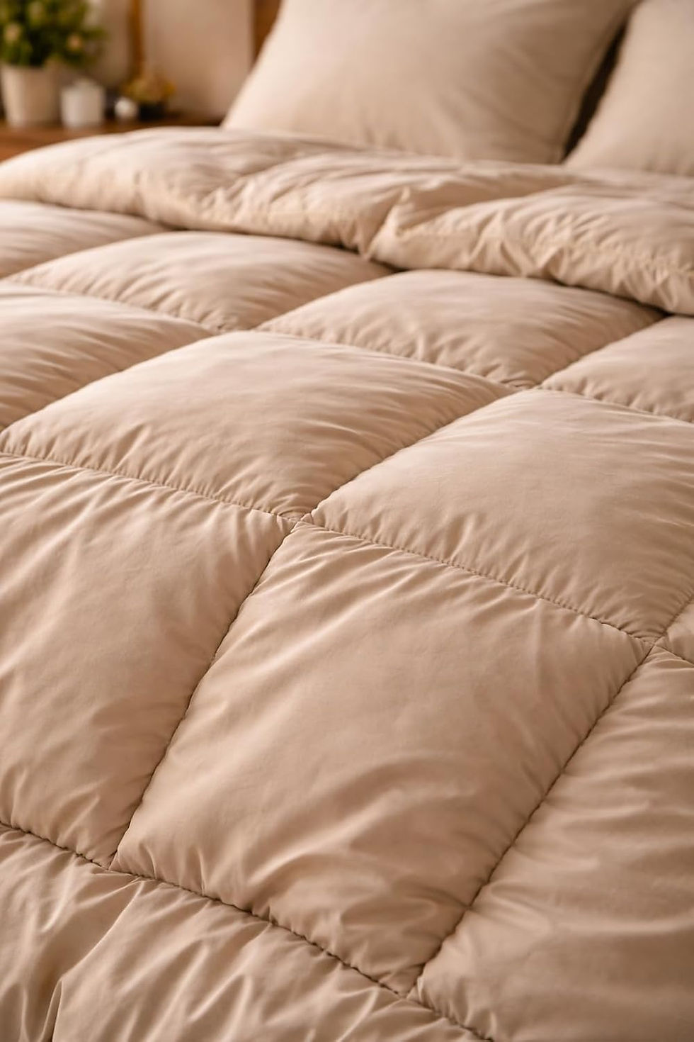 Thumbnail: Metropolis Double Comforter 350 GSM Winter Quilt for 5°C–20°C | Beige Color