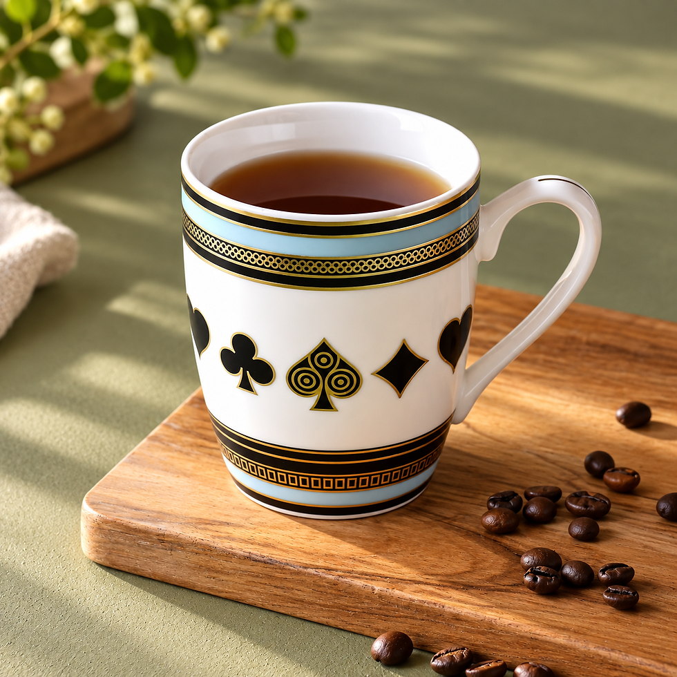 Thumbnail: Devnow Playing Cards Suit Ceramic Coffee Mugs Set of 4