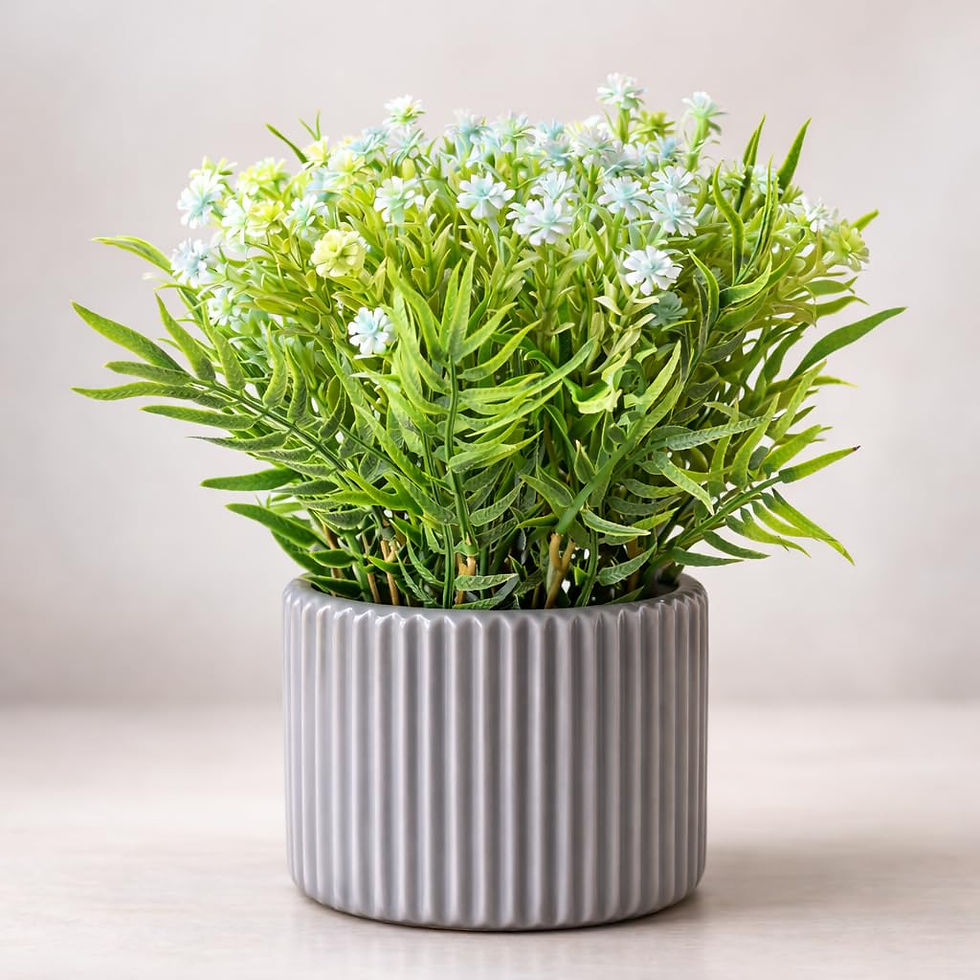 Thumbnail: Artificial Flower Arrangement in Ceramic Pot for Home Decor