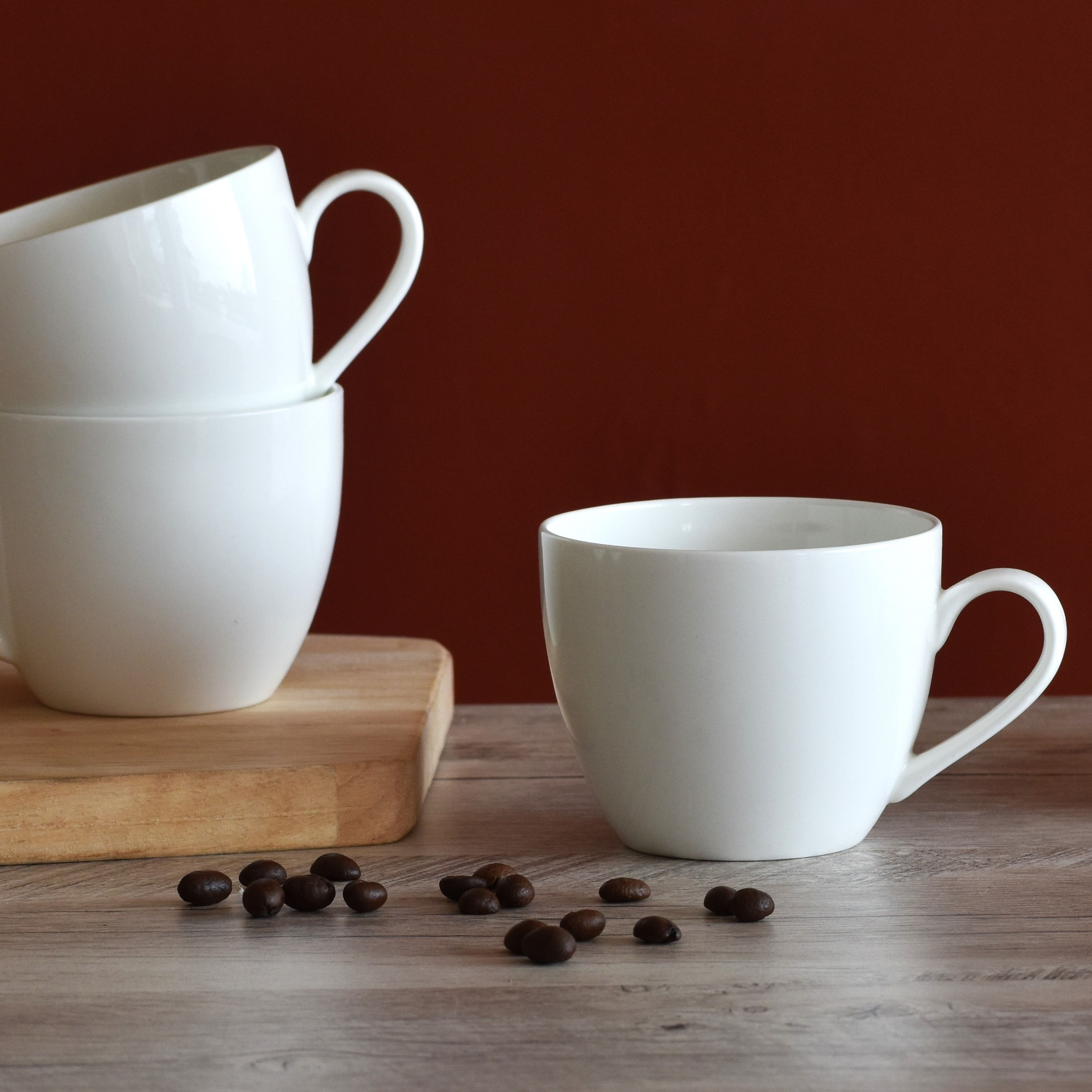 Set of 6 Clay Craft Bone China HR Big Coffee & Milk Mug