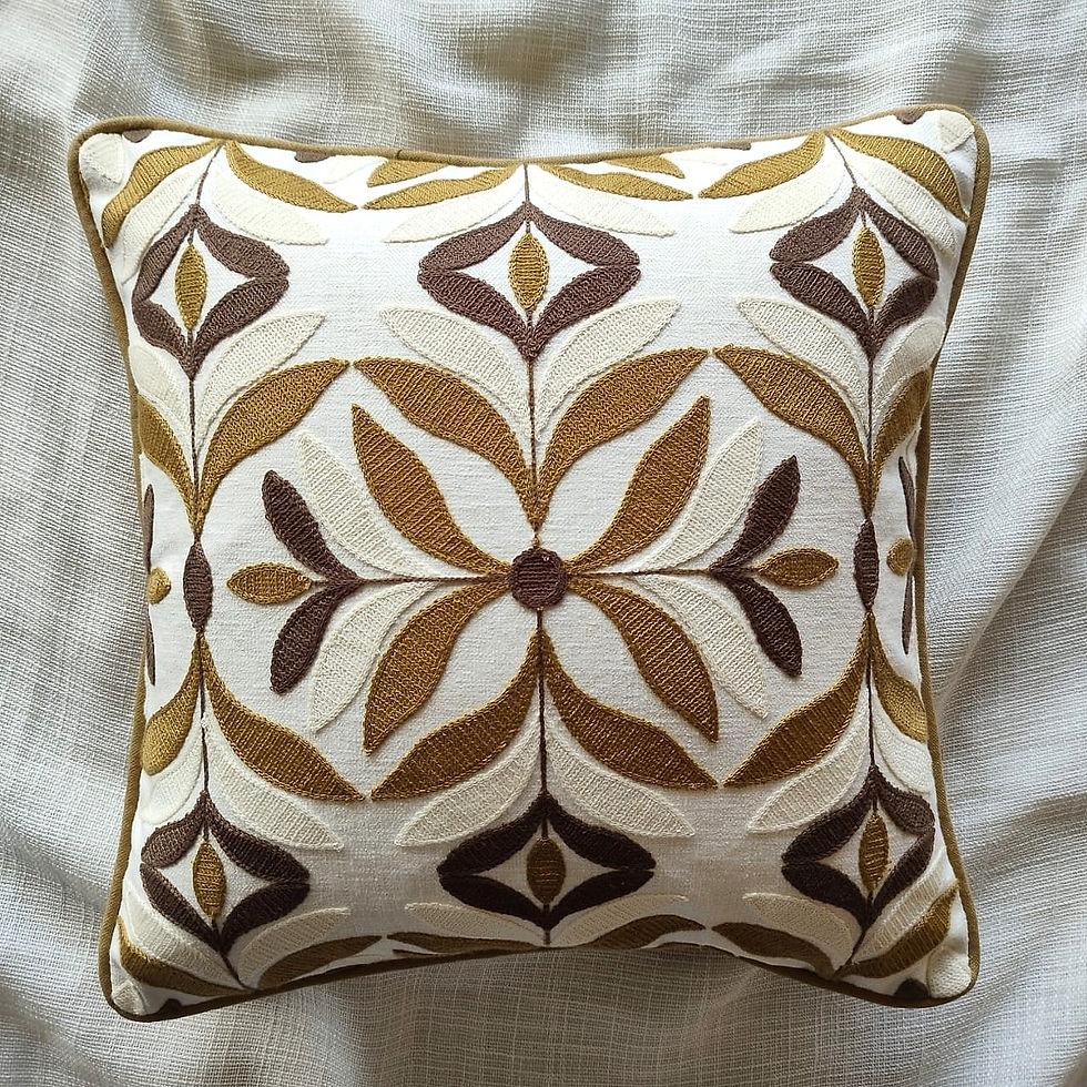 Thumbnail: Set of 2 Embroidered Cotton Cushion Covers (16x16 Inches)