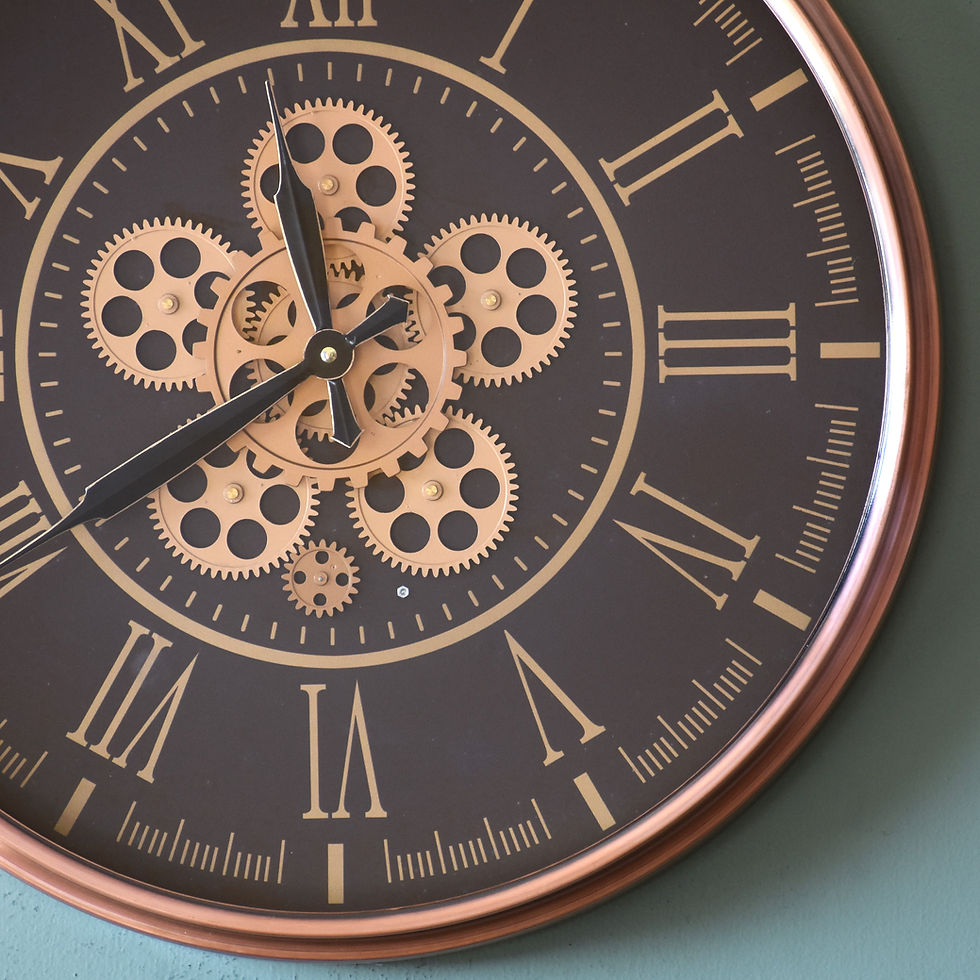 Thumbnail: Vintage Look Wall Clock with Moving Gear Mechanism