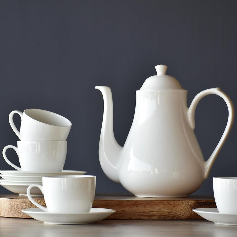 Thumbnail: Clay Craft White Ceramic Tea Pot Kettle (1540 ml )