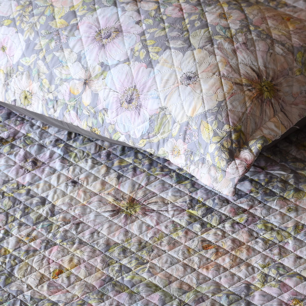 Thumbnail: Metropolis Azzaro Quilted Bed Cover With Pillow Cases