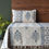 Thumbnail: Hand Block Printed Cotton Slub Bedcover Set 108x108 Inches