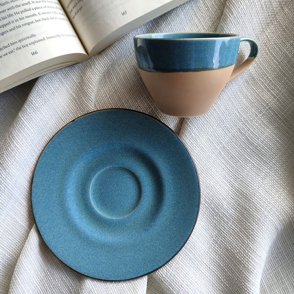 Thumbnail: Devnow Wabisabi Stoneware Cup and Saucer set of 12 pcs