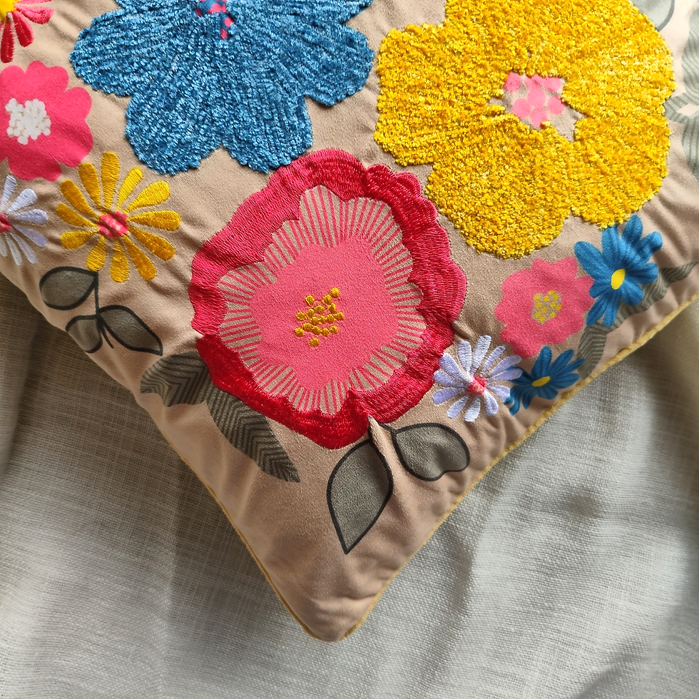 Thumbnail: Set of 2 Embroidered Cotton Cushion Covers (16x16 Inches)