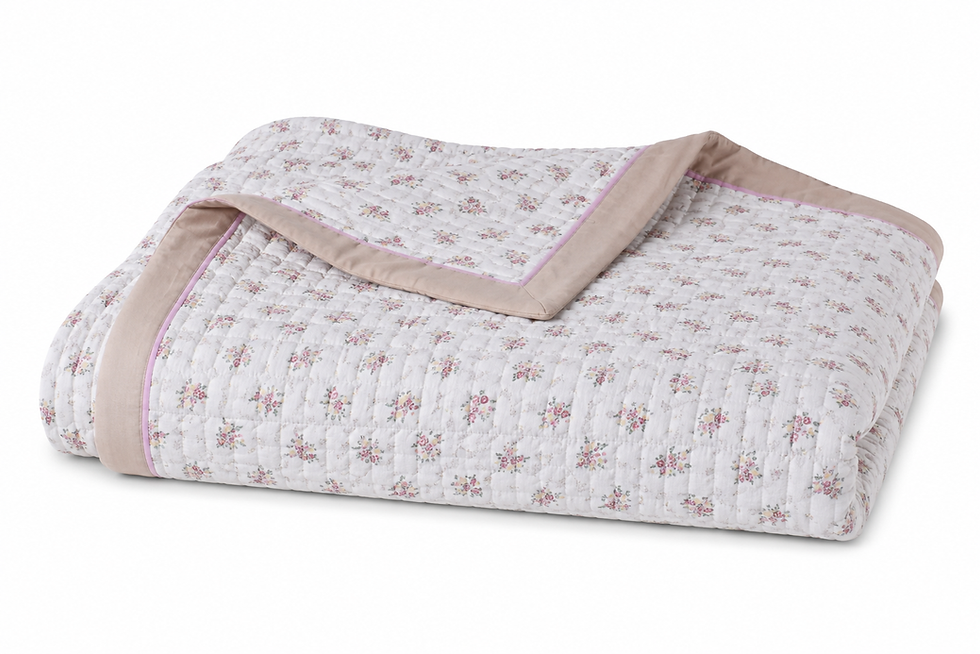 Thumbnail: Metropolis Reversible Quilted Cotton Bedcover – King Size 225x275 cm