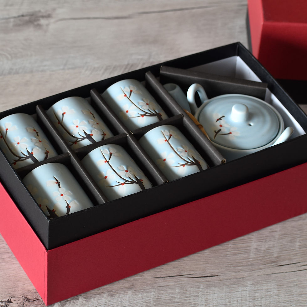 Thumbnail: Devnow Blue Ikigai 7Pc Tea Set with Gift Box
