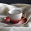 Thumbnail: Porcelain Cup and Saucer Set of 12 In Real Gold Lining