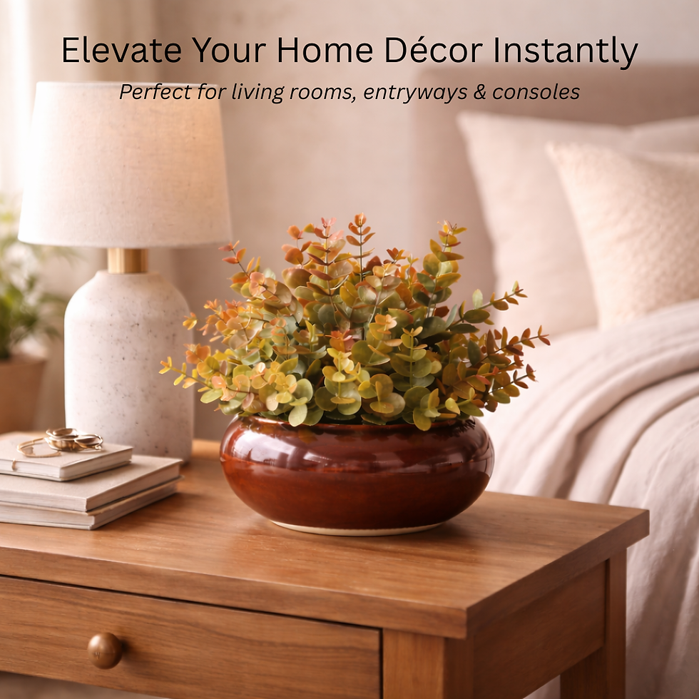 Thumbnail: Artificial Flower Arrangement in Ceramic Pot for Home Decor