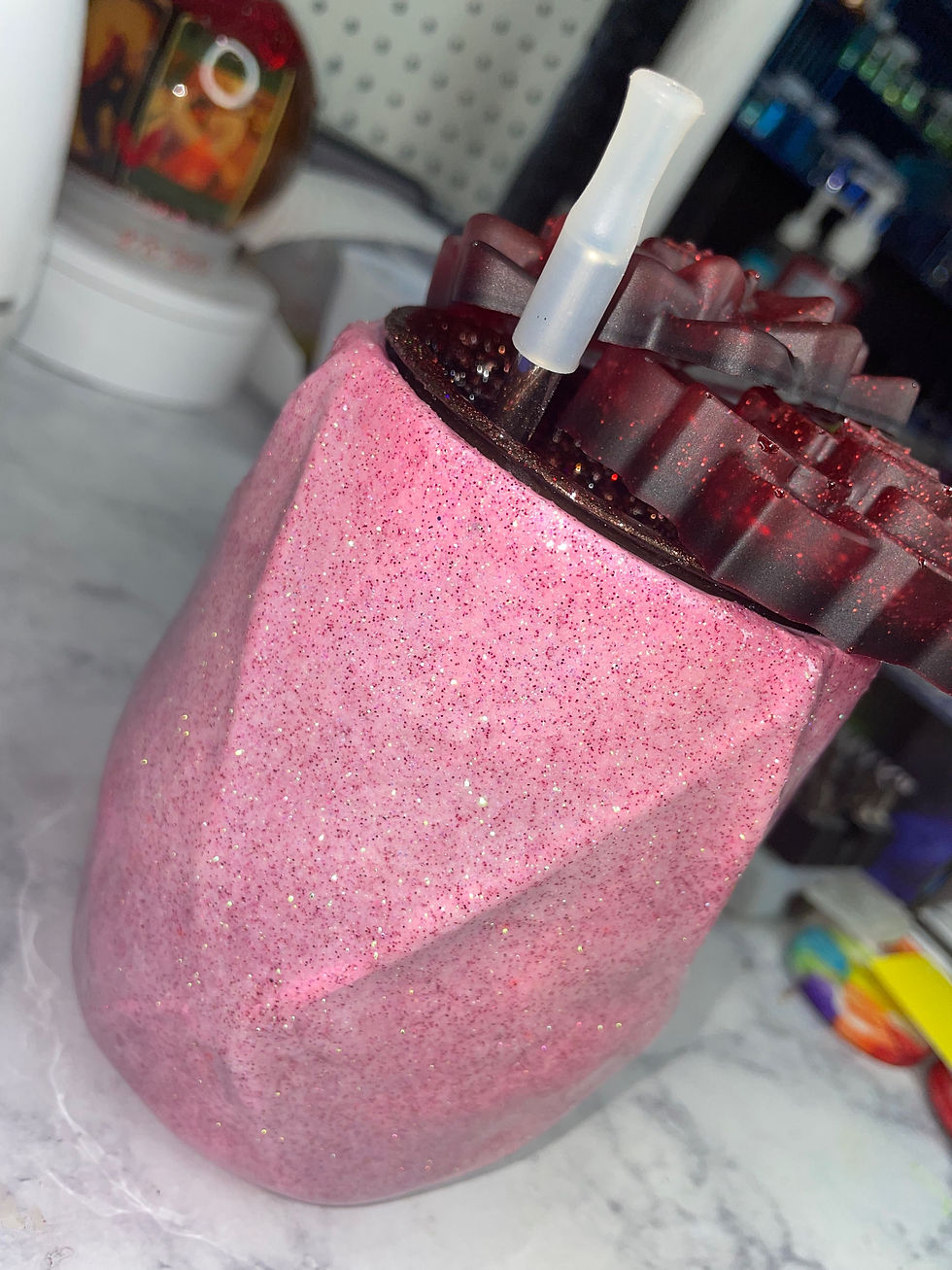 Thumbnail: 3D Modern Hexagon Flower Pot Wine Tumbler