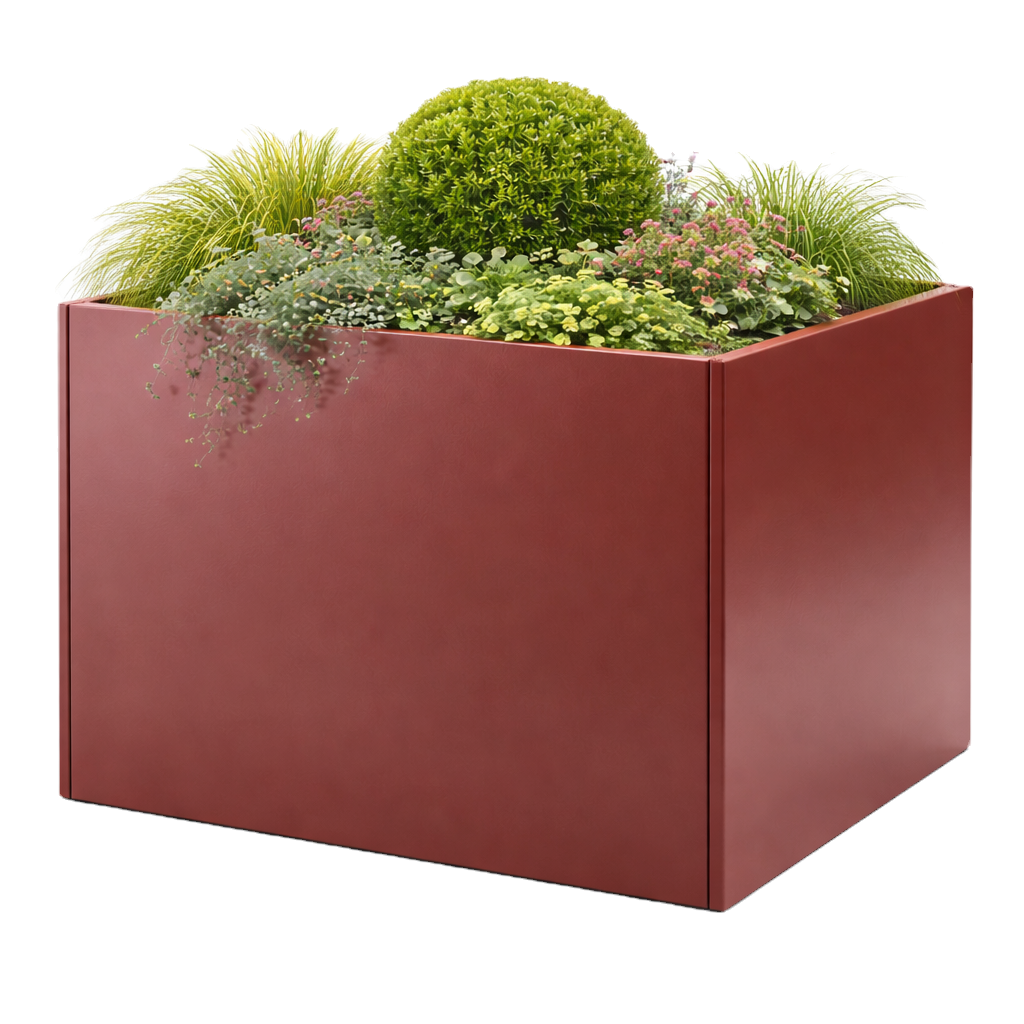 Powder-coated Metal Planter 800 x 800 x 800 mm