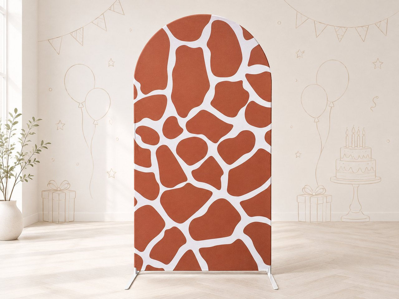 Giraffe Print Arch Backdrop (Hire)