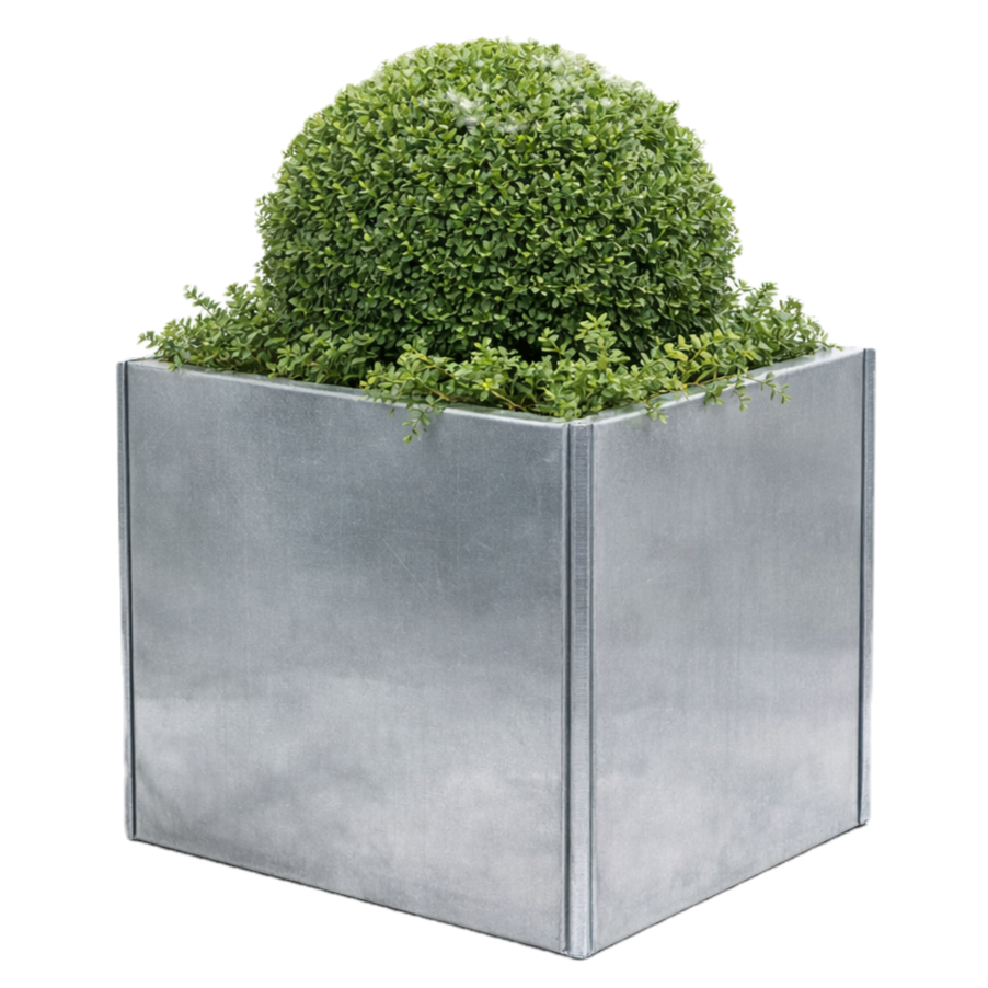 Galvanised Metal Planter 800 x 800 x 600 mm (photo)
