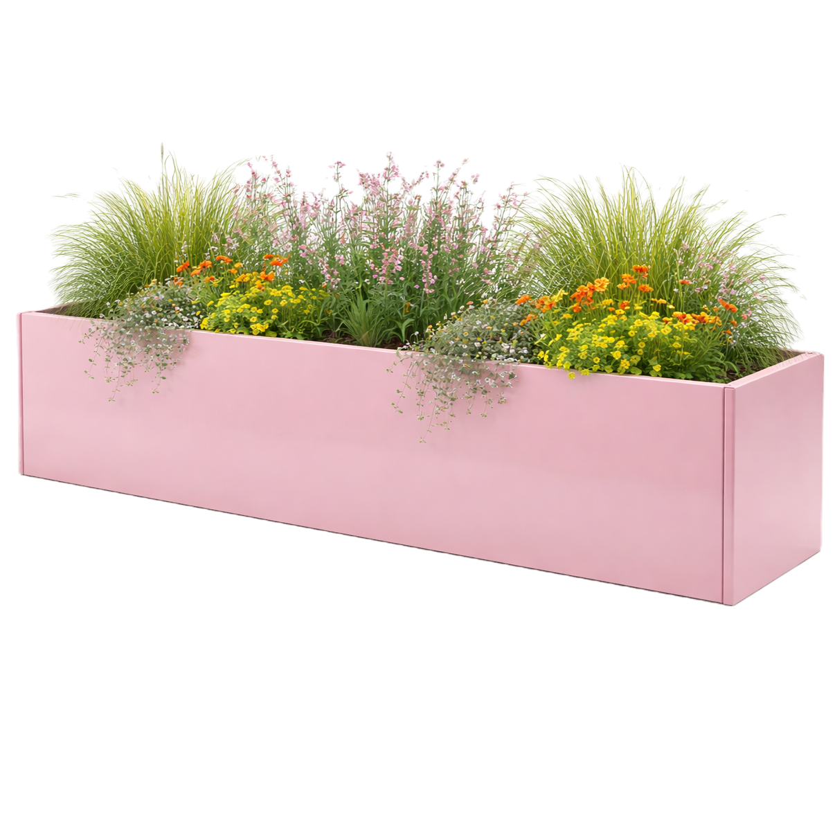 Powder-coated Metal Planter 2400 x 400 x 500 mm