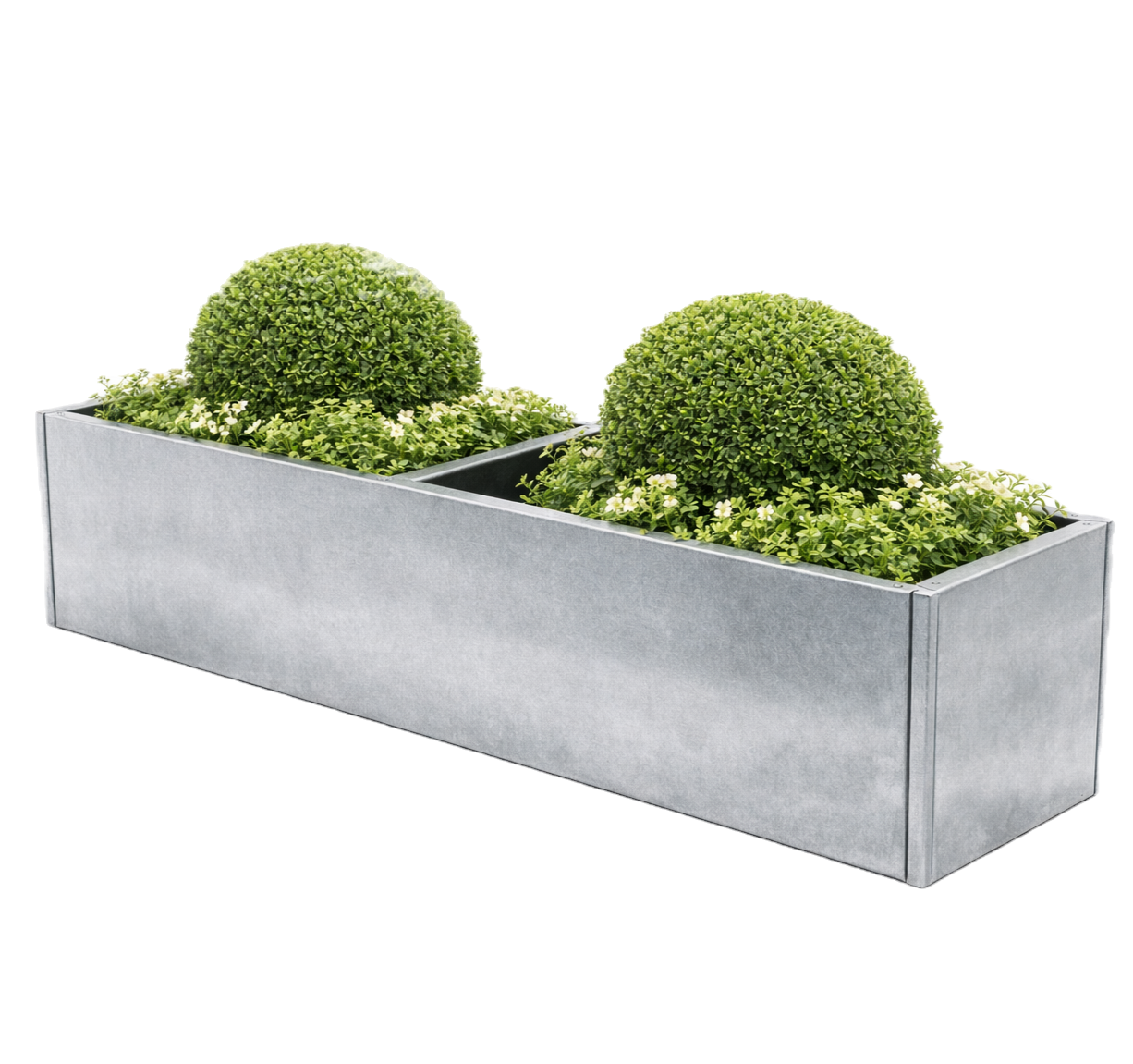 Galvanised Metal Planter 2100 x 600 x 500 mm (photo)