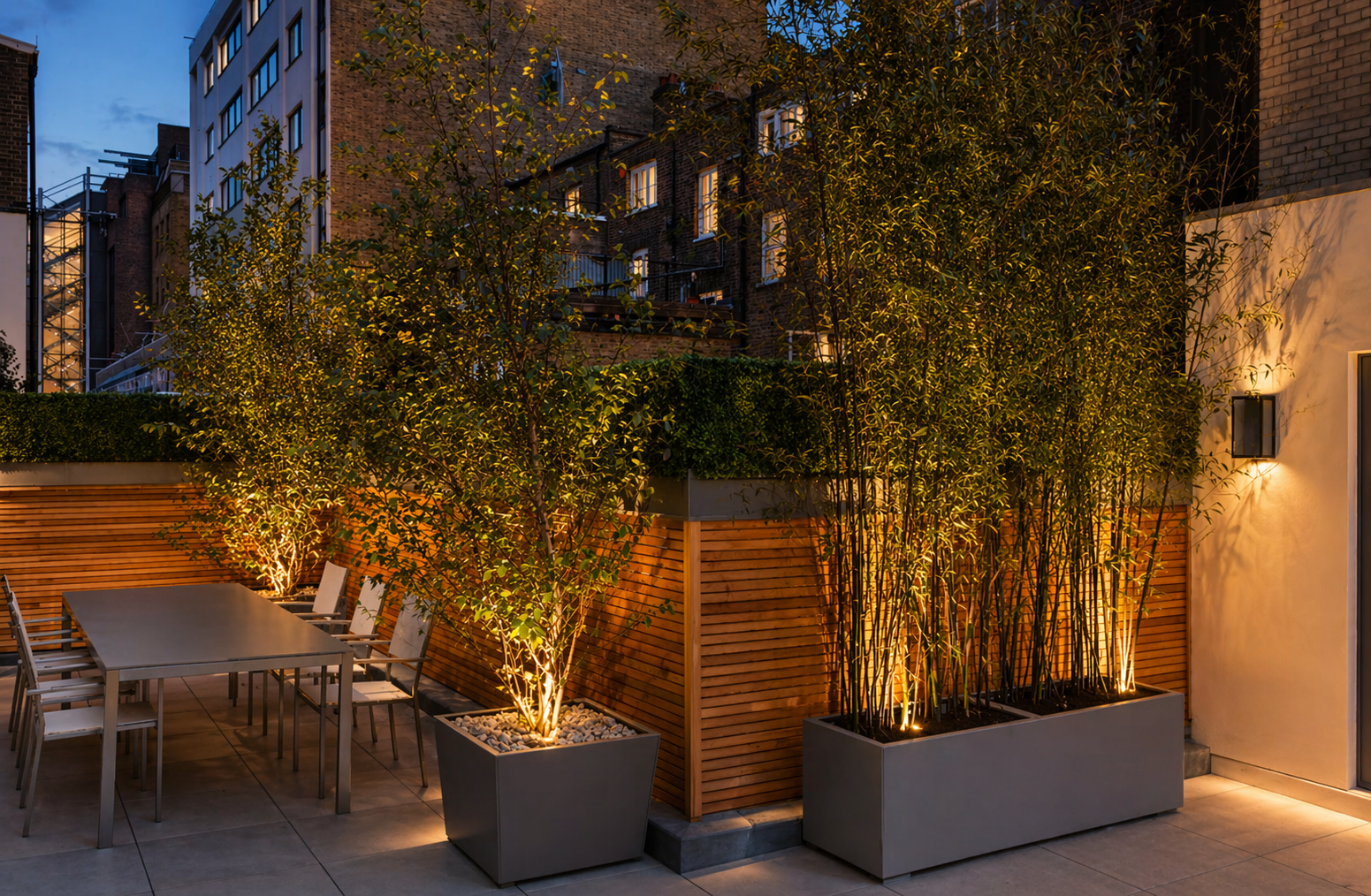 Discover practical ways to create more privacy in a garden using planting, bamboo, trees and screening planters. Ideal for patios, courtyards and roof terraces.